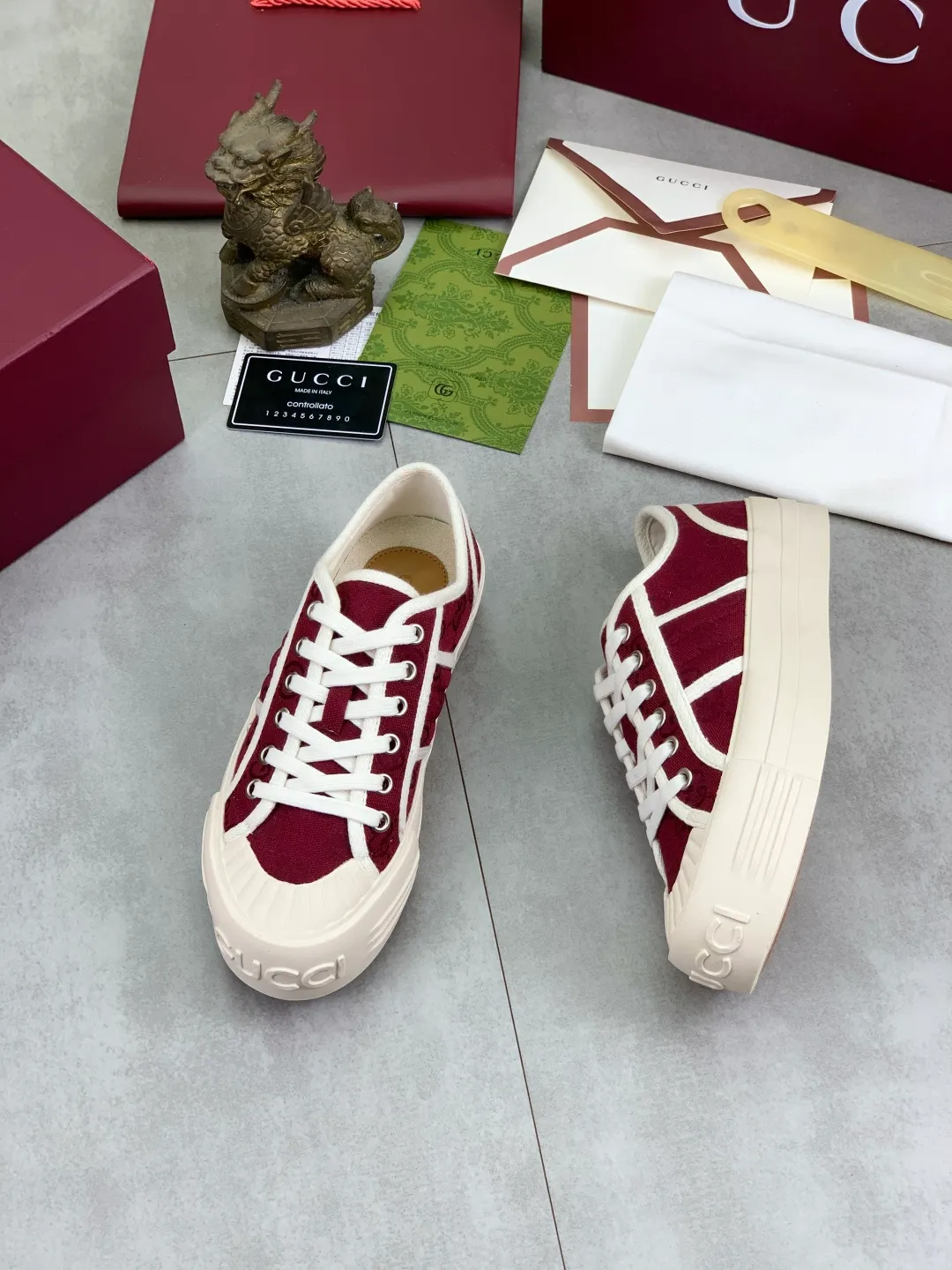 Men's shoes 💰P480 New Gucci thick-soled cloth shoes for women, high-quality version with logo patterned cloth surface, 5mm thick sole, ultra-light shoes, versatile and comfortable.  Fabric: Versatile floral fabric Lining: Versatile canvas Feet: Towel fabric Code number: 35-41 (41 customized) Packaging: Original packaging